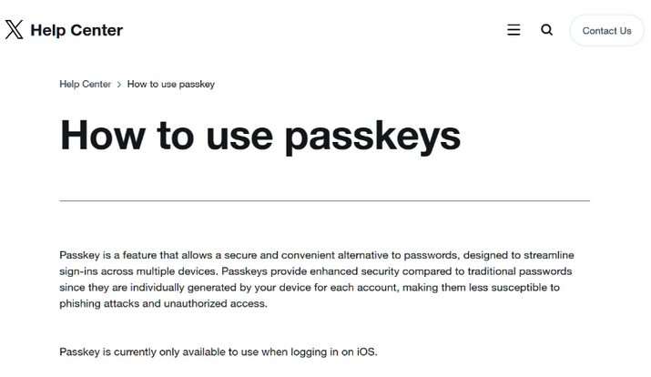 文教镇苹果维修店铺分享iOS用户如何通过通行密钥(Passkey)登录 